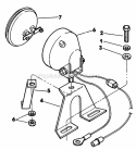 Headlight Diagram and Parts List for 55383A J00000001-J99999999 - 1990 Lawn Boy Snow Blower
